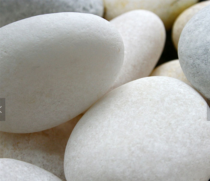 Decorative Snow white Round Pebble Stone
